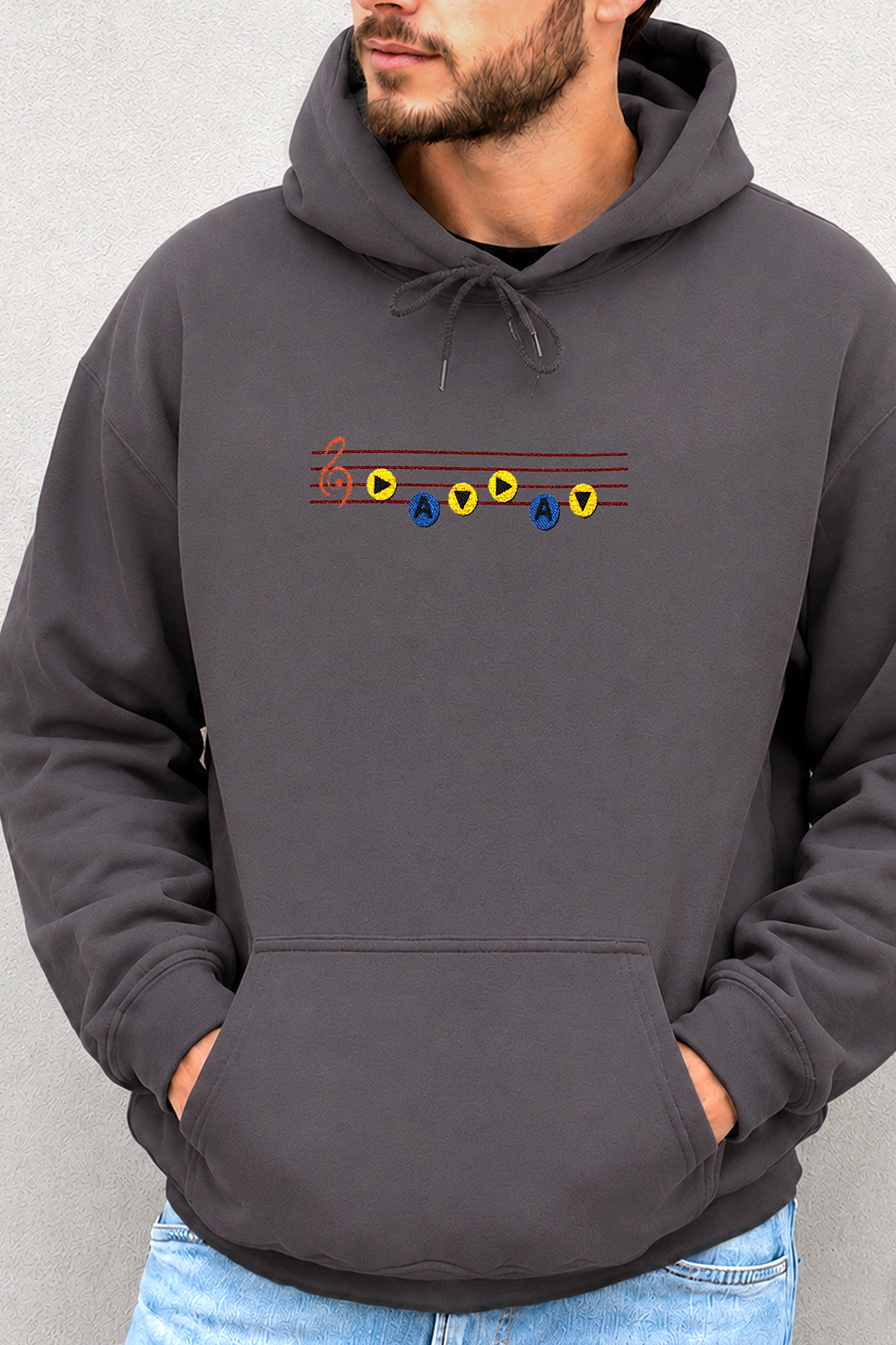 Song of Time Embroidered Hoodie, Unisex Gildan Hooded Sweatshirt