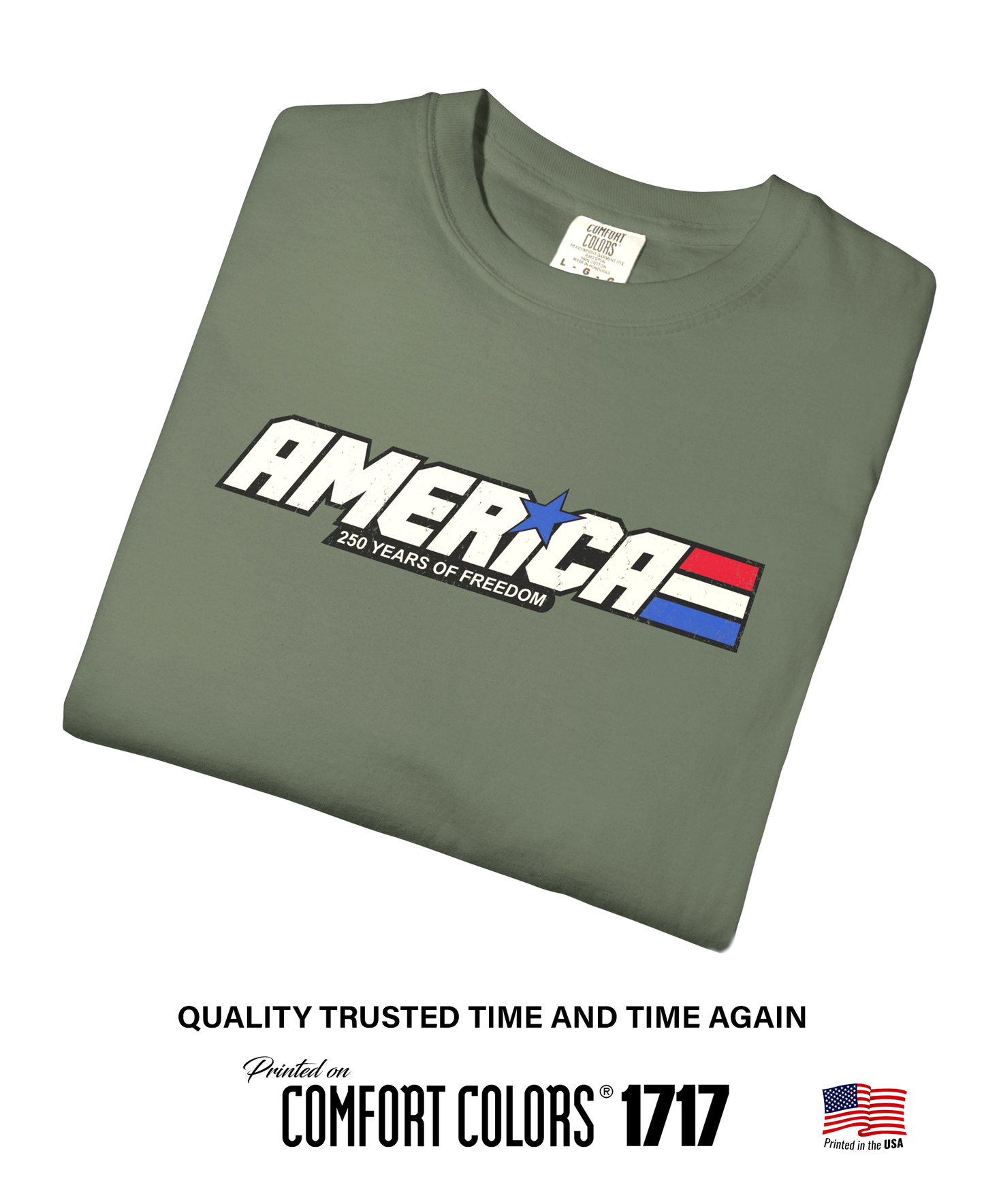 America 250 Years Of Freedom Shirt, Comfort Colors Unisex Tshirt, USA Patriot Shirt