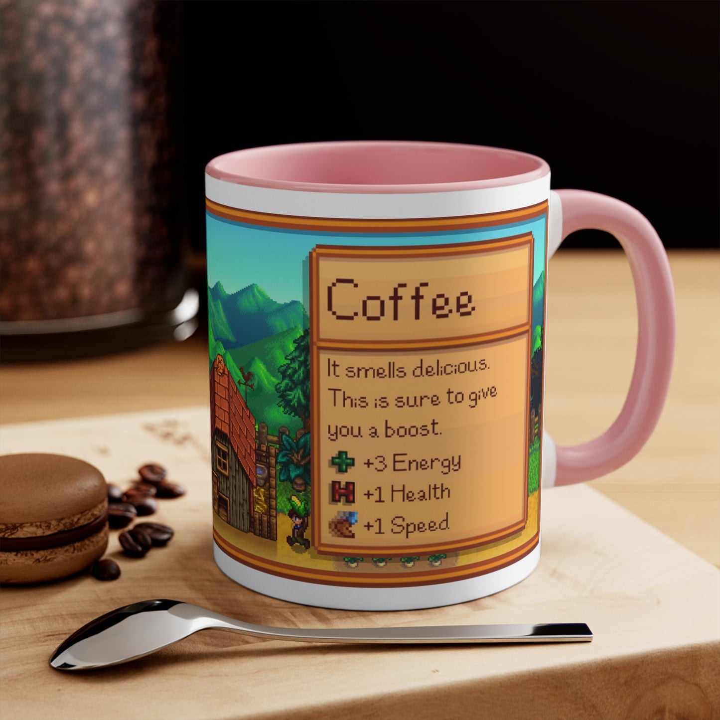 Stardew Valley - Coffee - White Mug 11oz, Stardew Valley, Stardew Mug, Gamer Mug, Video Game Mug, Pelican Town, Leah, Stardew Valley Gift