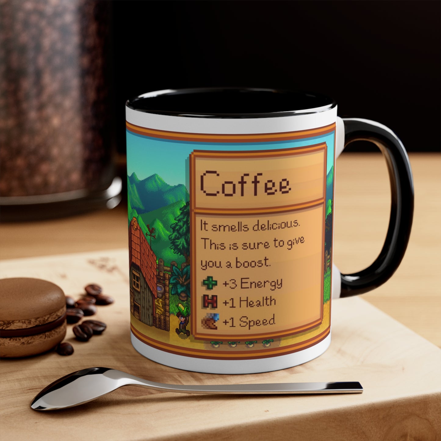 Stardew Valley - Coffee - White Mug 11oz, Stardew Valley, Stardew Mug, Gamer Mug, Video Game Mug, Pelican Town, Leah, Stardew Valley Gift