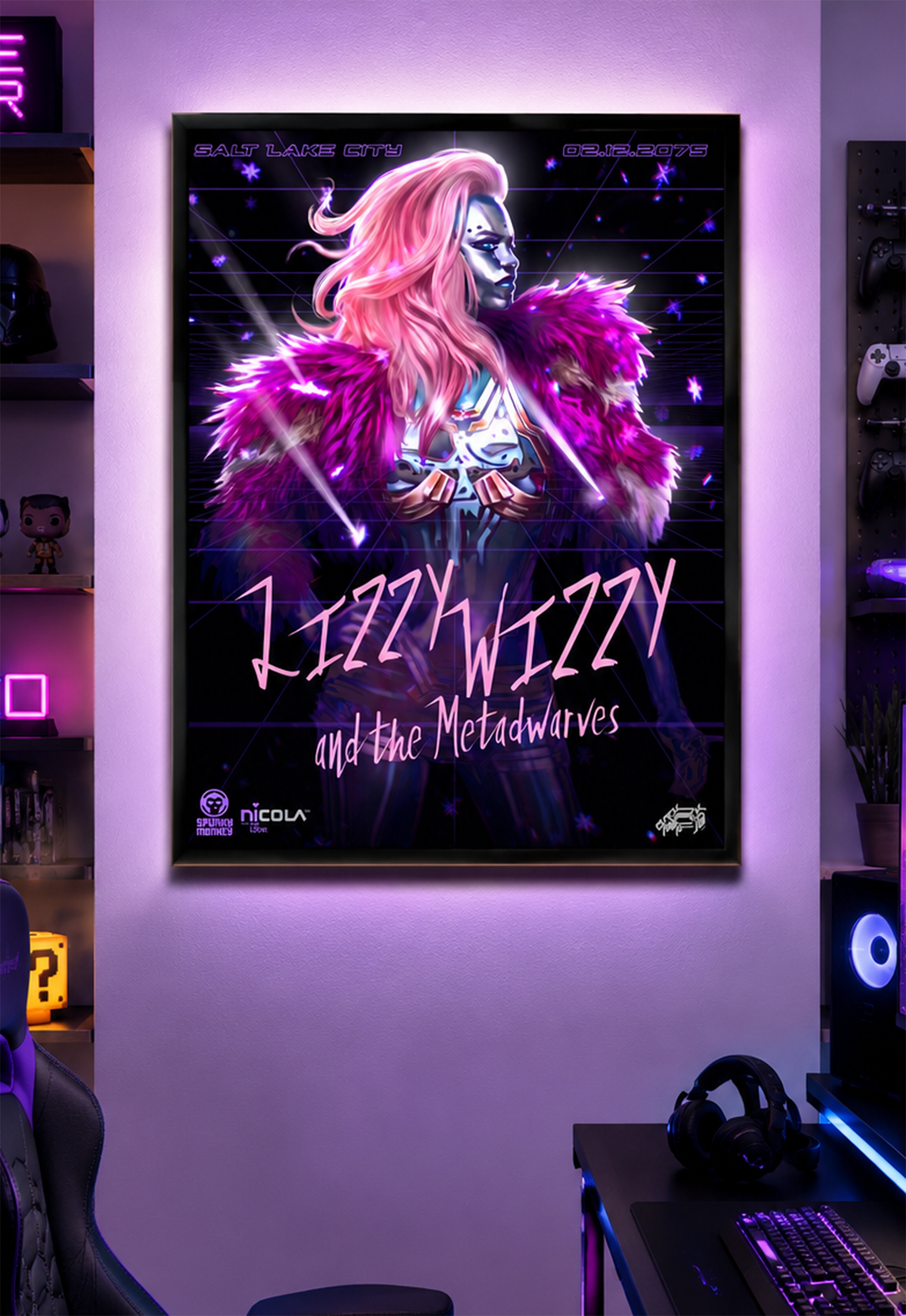 Lizzy Wizzy Poster, Cyberpunk Print