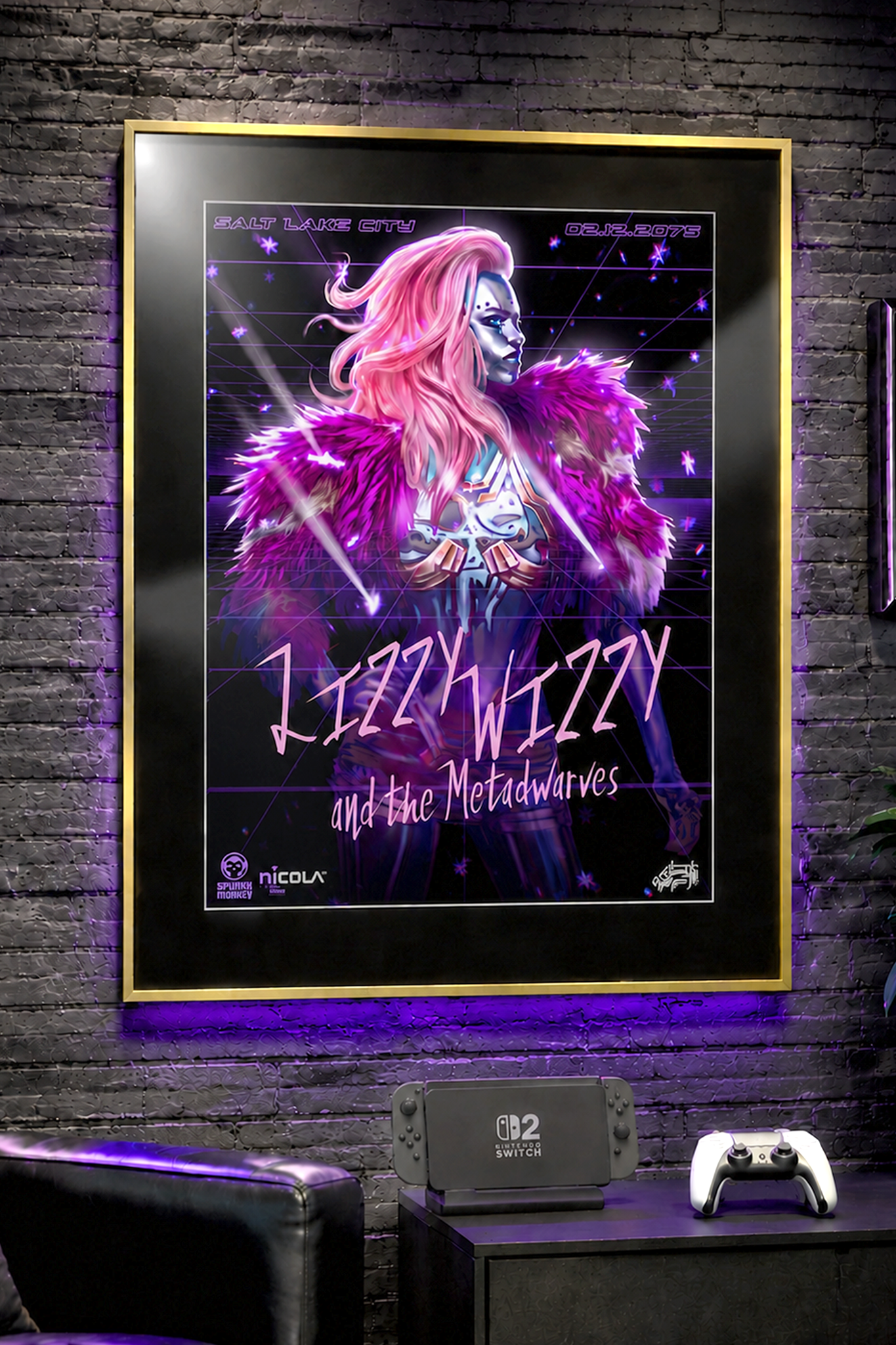 Lizzy Wizzy Poster, Cyberpunk Print