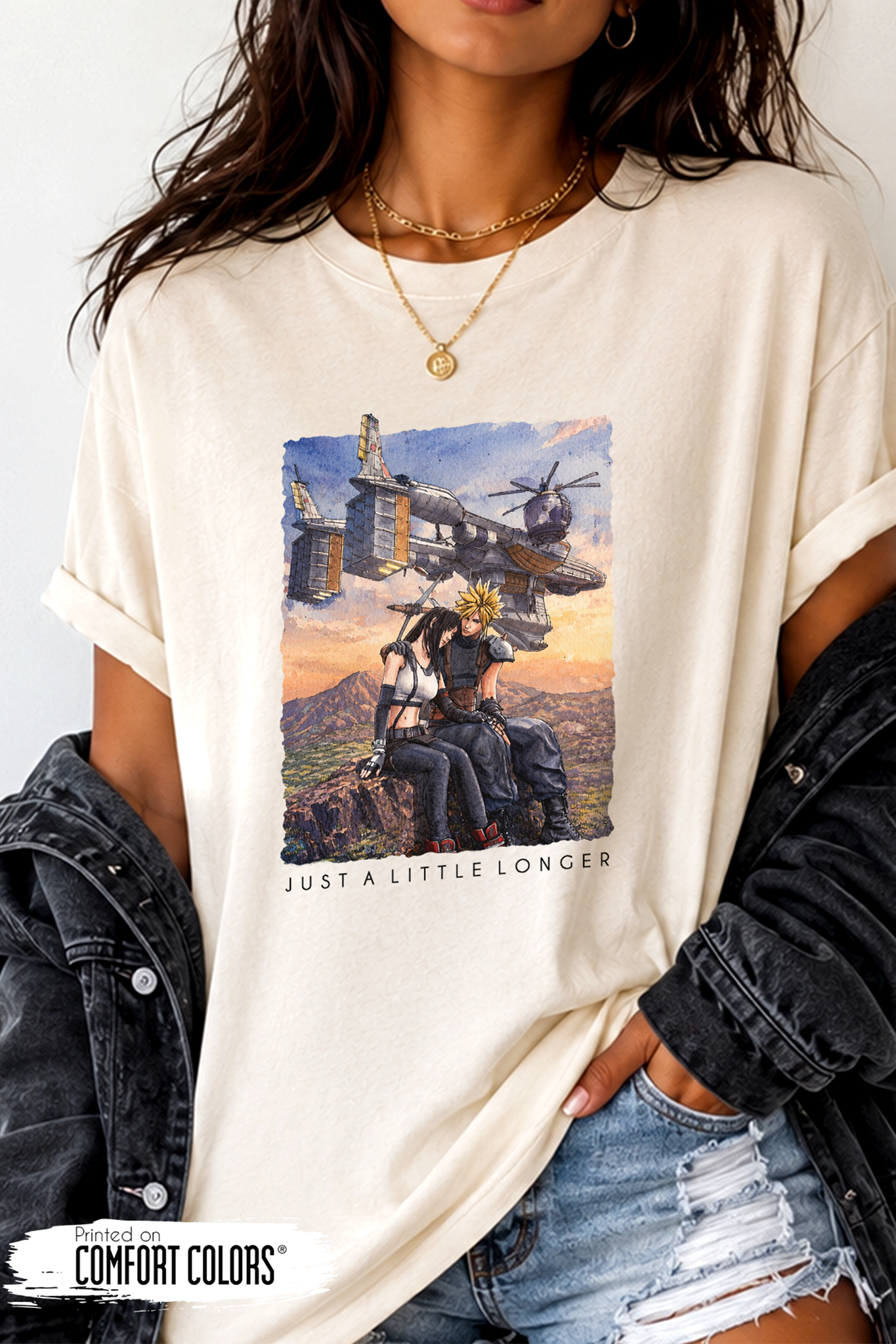 FF7 Shirt, Just A Little Longer T-shirt, Unisex Comfort Colors Tee