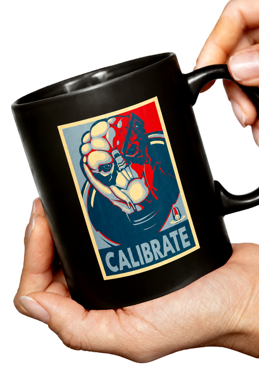 Garrus Calibrate Mug, Black 11oz Mug