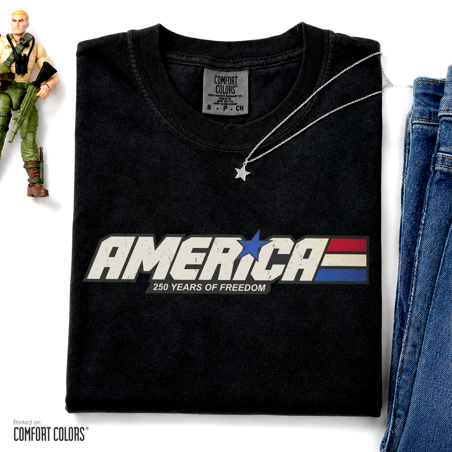 America 250 Years Of Freedom Shirt, Comfort Colors Unisex Tshirt, USA Patriot Shirt