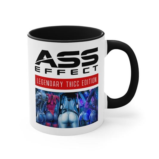 MASS EFFECT - ASS EFFECT LEGENDARY THICC EDITION WHITE AND BLACK MUG - 110Z