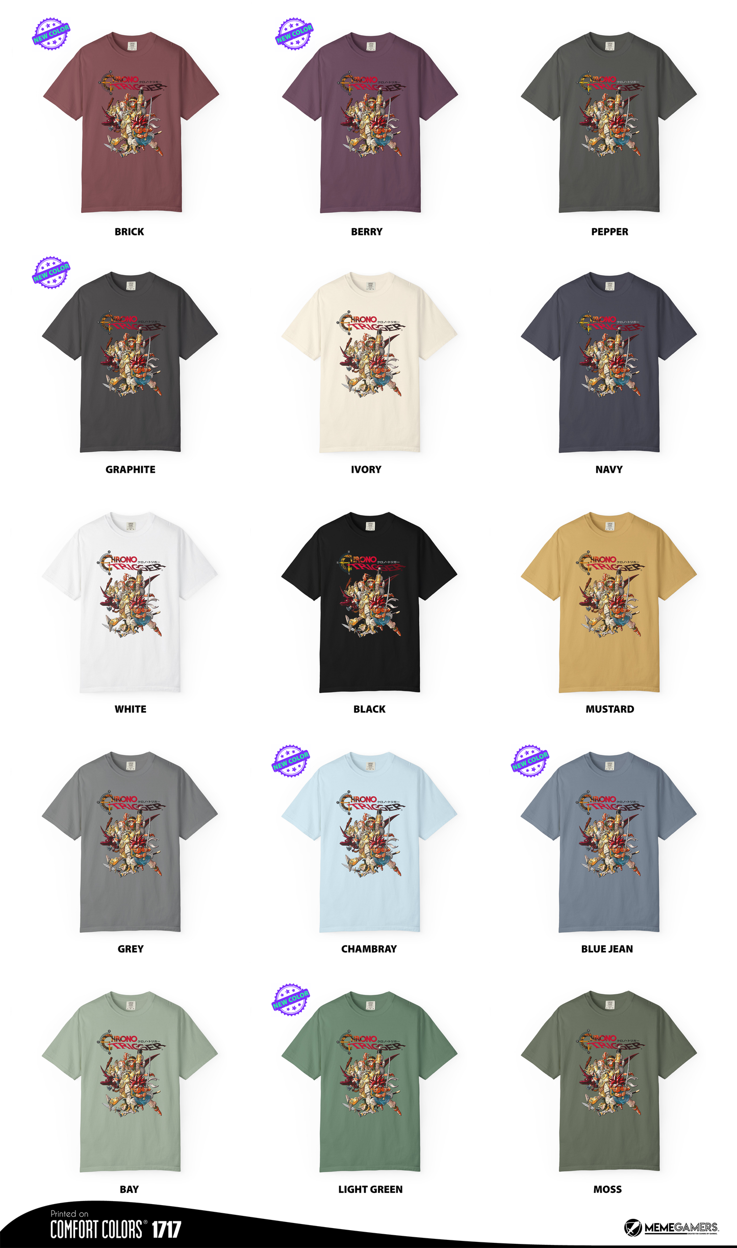 Chrono Trigger T-Shirt | Iconic Retro Gaming Design | Unisex Comfort Colors Shirt