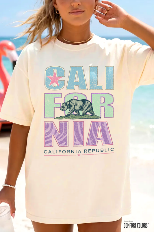 California Republic Bear Flag T-Shirt | Vintage Cali Comfort Colors Tee