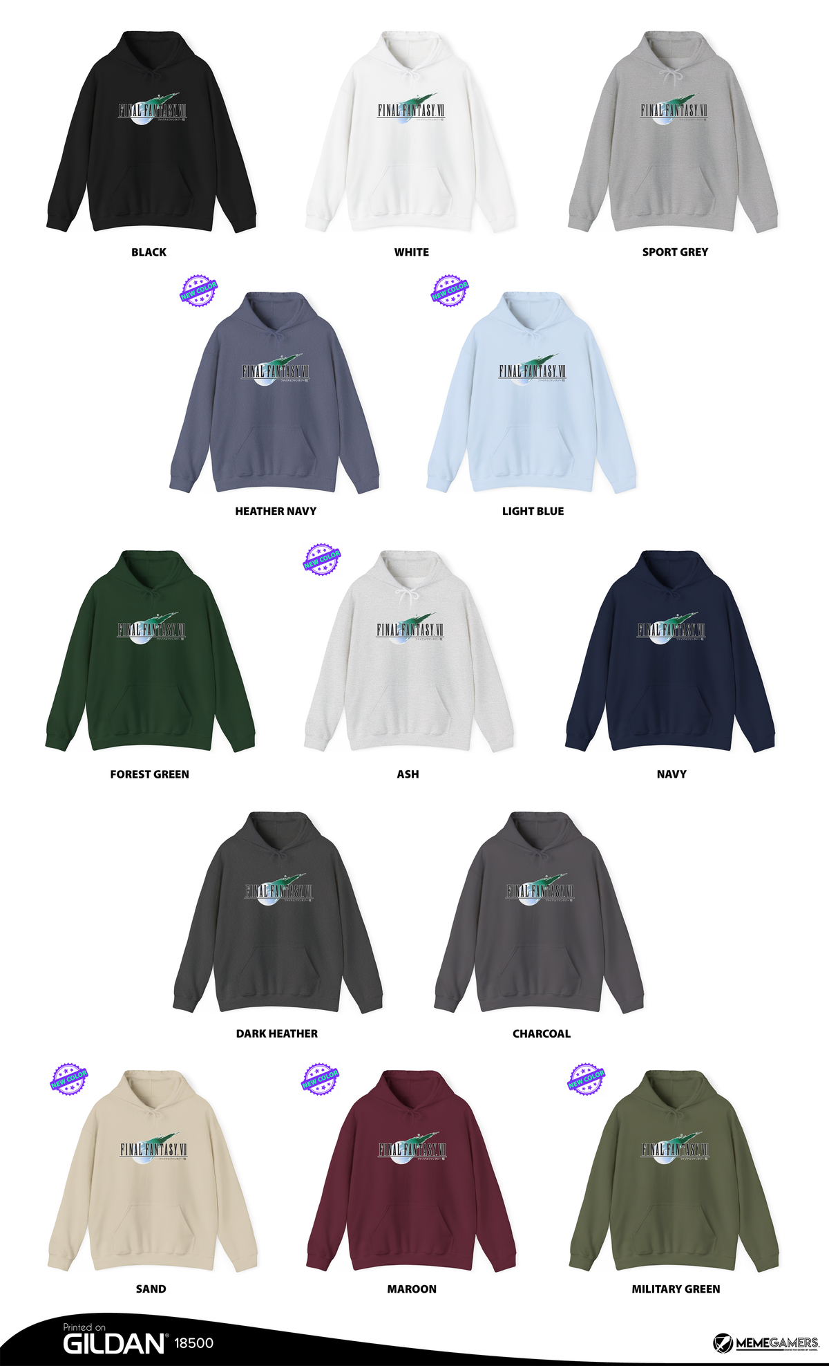 FF7 Hoodie, Gildan Unisex Hooded Sweatshirt