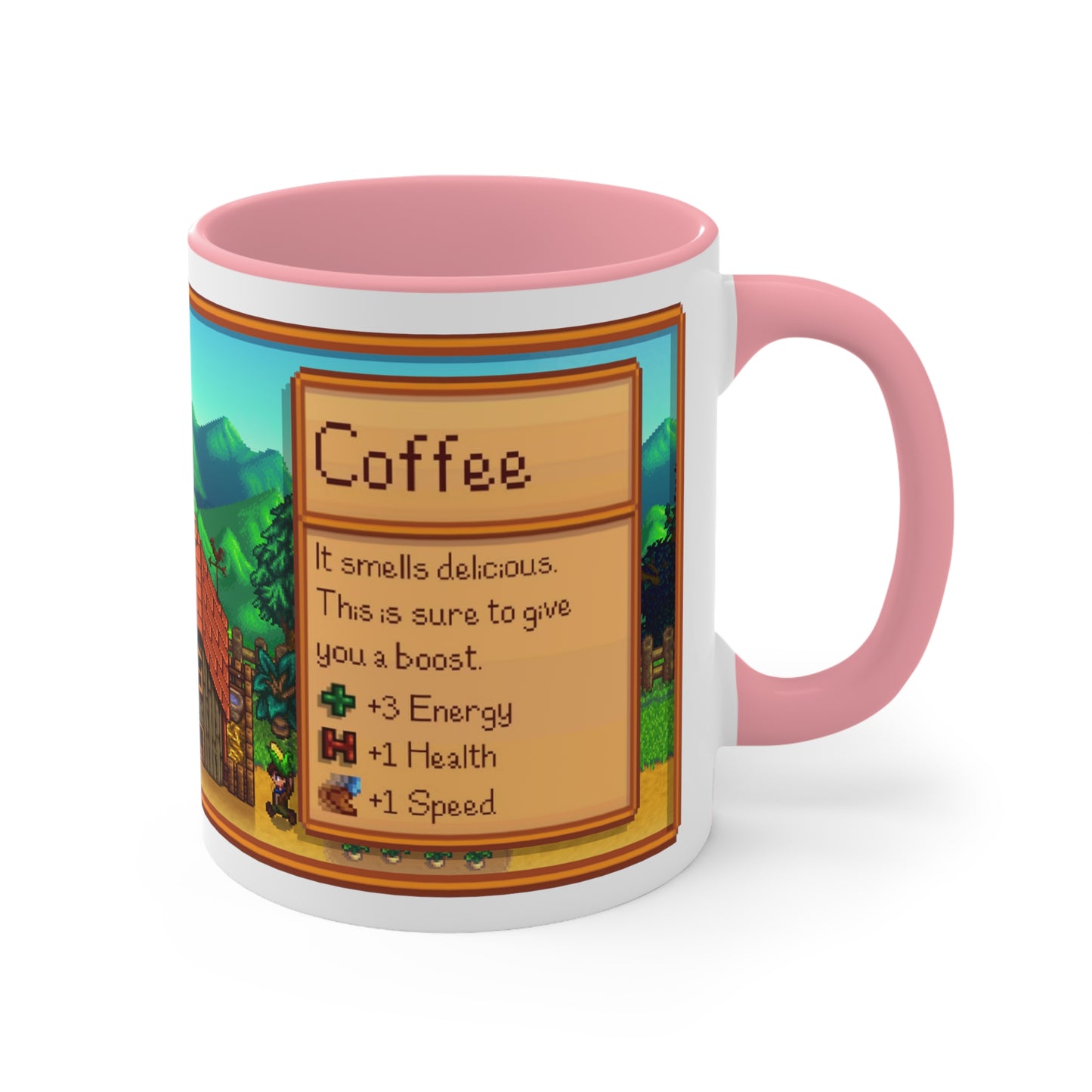 Stardew Valley - Coffee - White Mug 11oz, Stardew Valley, Stardew Mug, Gamer Mug, Video Game Mug, Pelican Town, Leah, Stardew Valley Gift