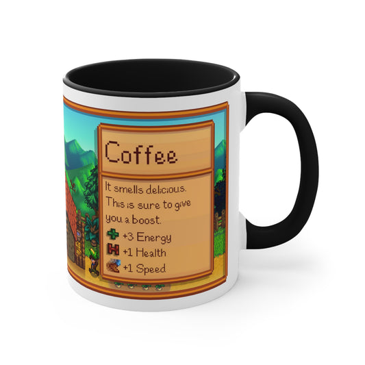 Stardew Valley - Coffee - White Mug 11oz, Stardew Valley, Stardew Mug, Gamer Mug, Video Game Mug, Pelican Town, Leah, Stardew Valley Gift