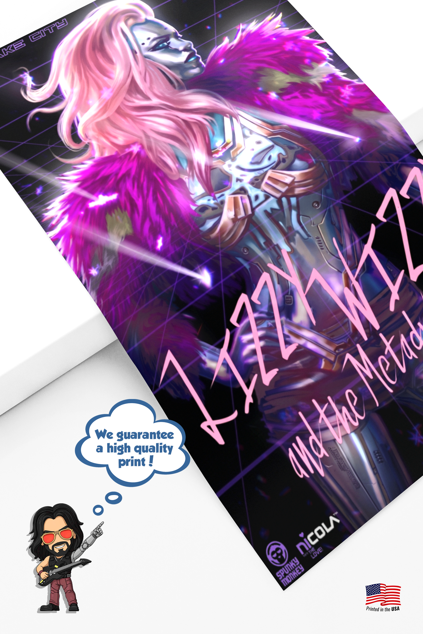 Lizzy Wizzy Poster, Cyberpunk Print
