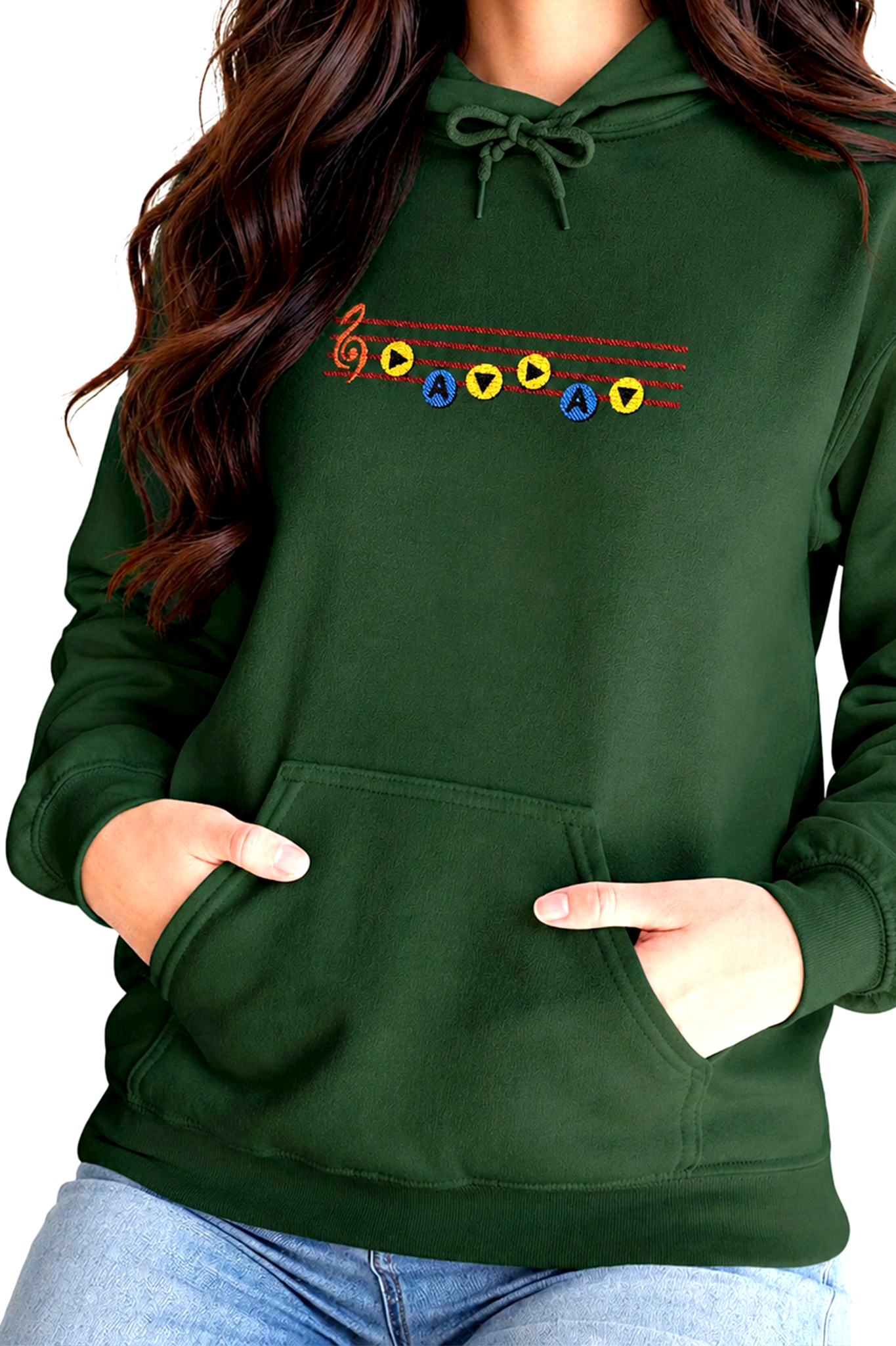 Song of Time Embroidered Hoodie, Unisex Gildan Hooded Sweatshirt