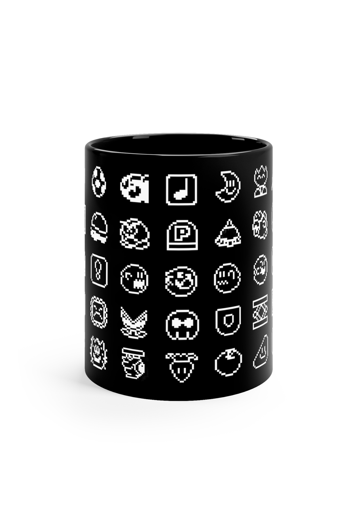 Mario World Sprites Mug, Retro Black Mug 11oz
