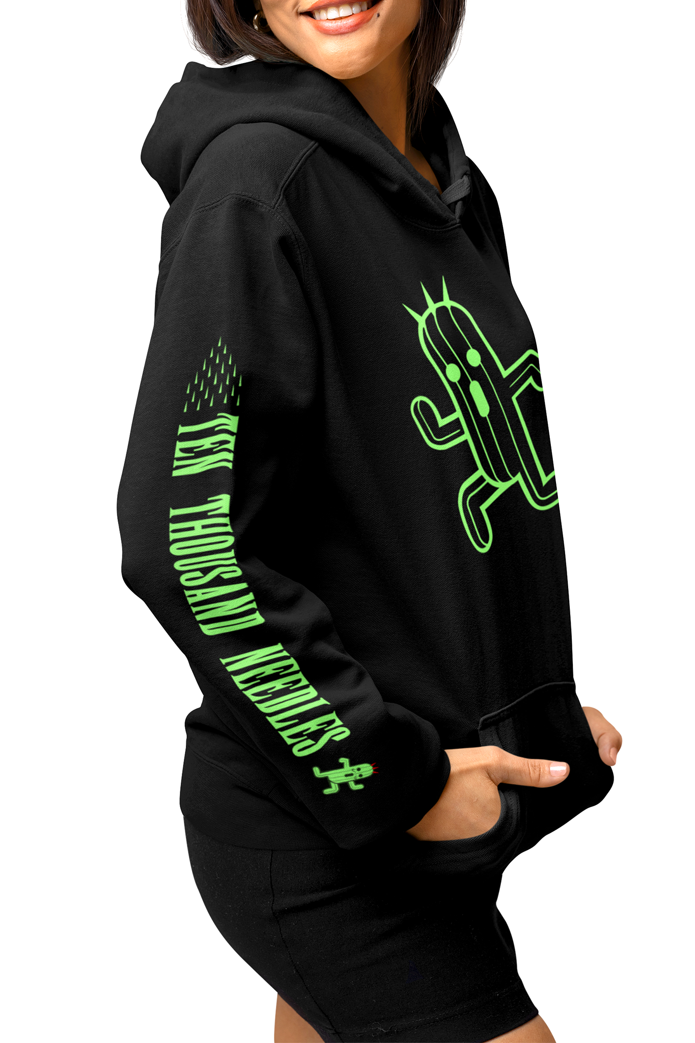 Cactuar Hoodie, Sleeve Print Sweater, Gildan Unisex Hooded Sweatshirt