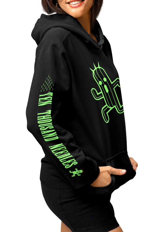 Cactuar Hoodie, Sleeve Print Sweater, Gildan Unisex Hooded Sweatshirt