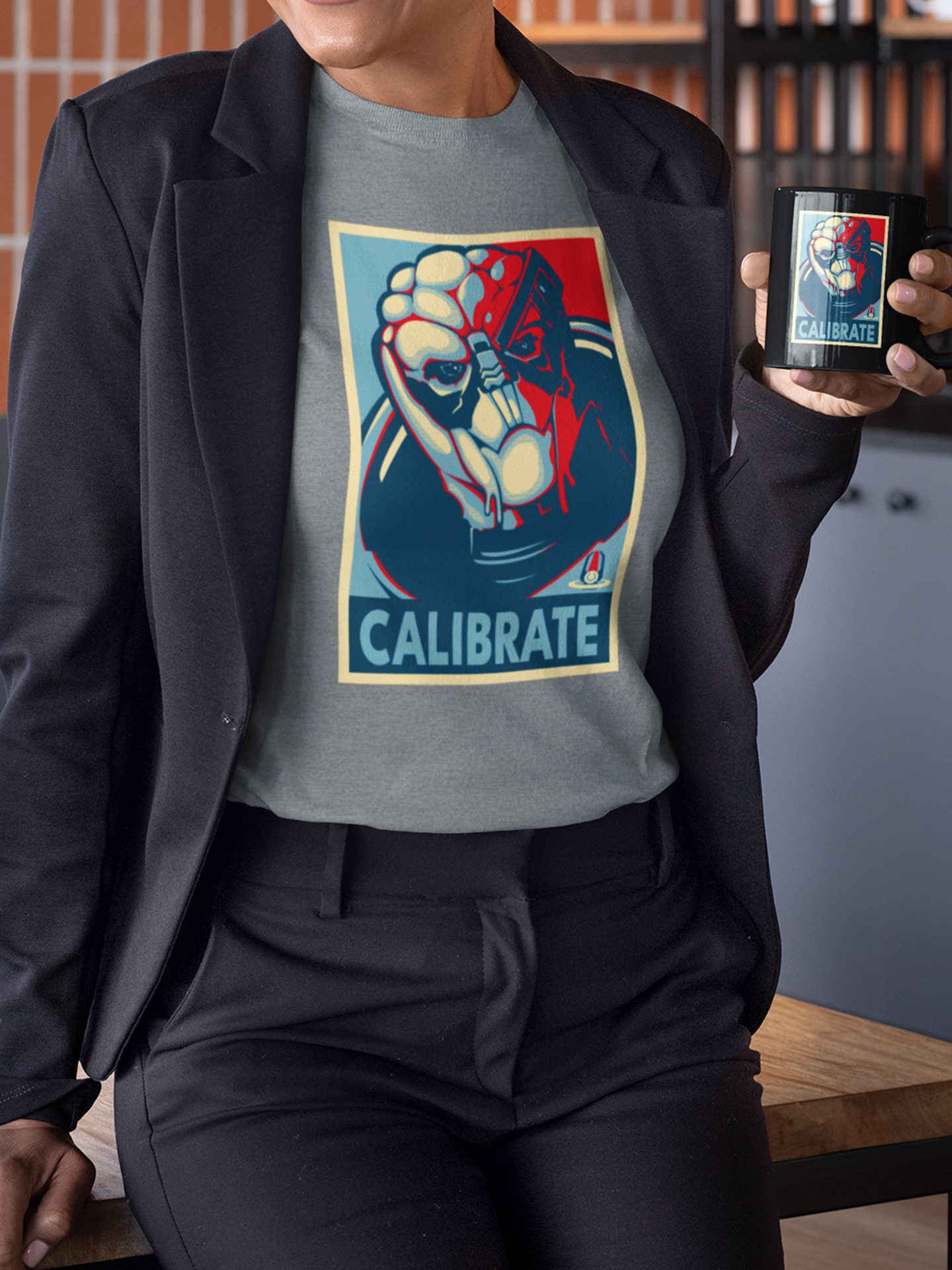 MASS EFFECT - GARRUS VAKARIAN - CALIBRATE  UNISEX TEE