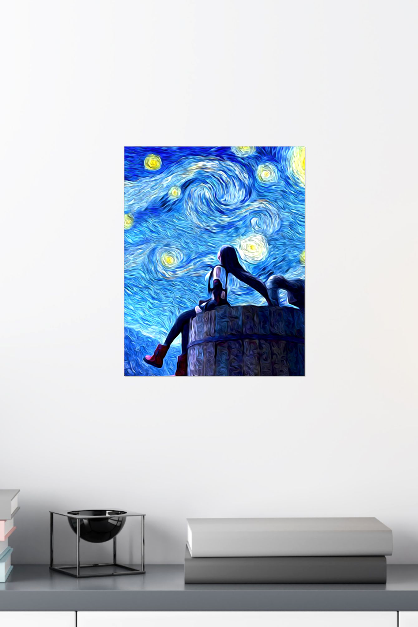 Final Fantasy 7 Poster, Tifa Starry Nibelheim Print