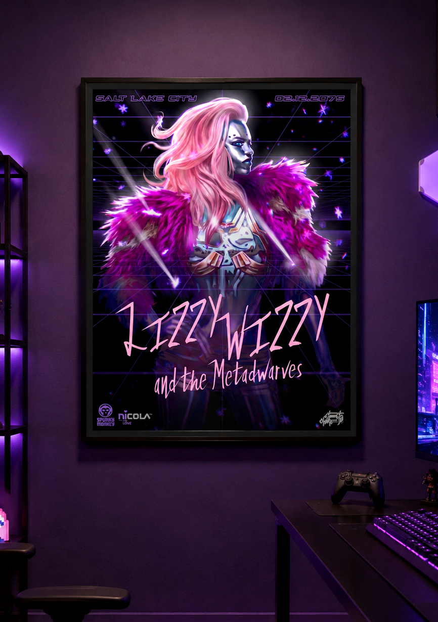 Lizzy Wizzy Poster, Cyberpunk Print