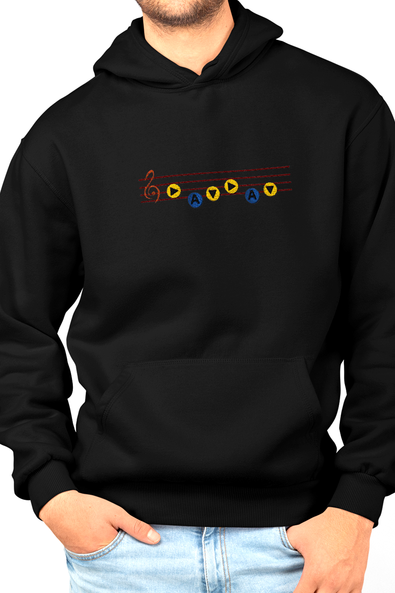 Song of Time Embroidered Hoodie, Unisex Gildan Hooded Sweatshirt