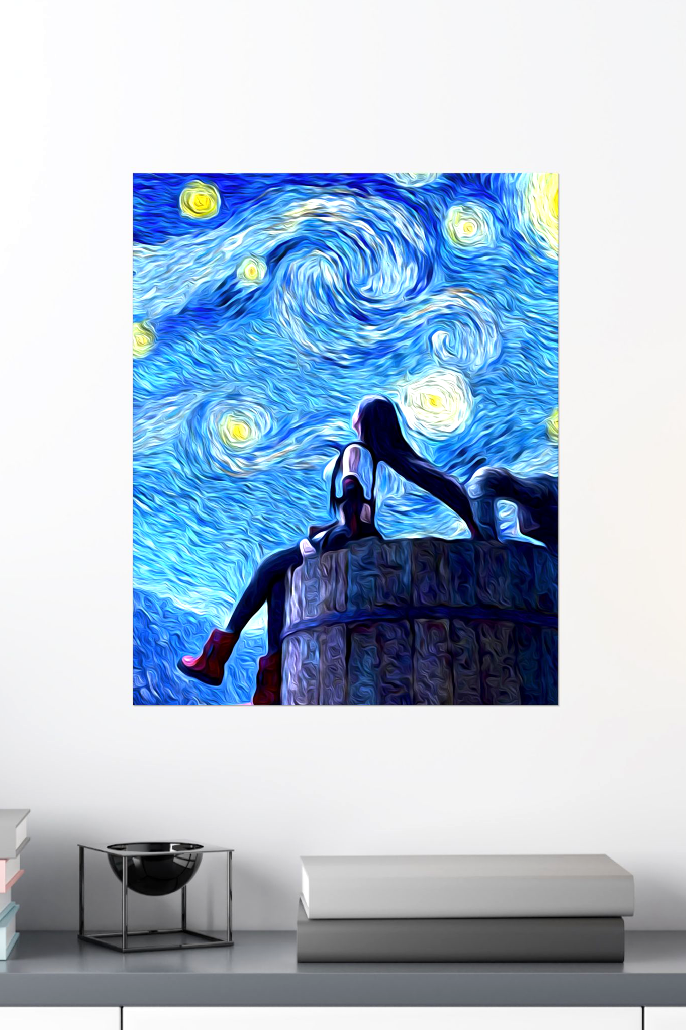 Final Fantasy 7 Poster, Tifa Starry Nibelheim Print