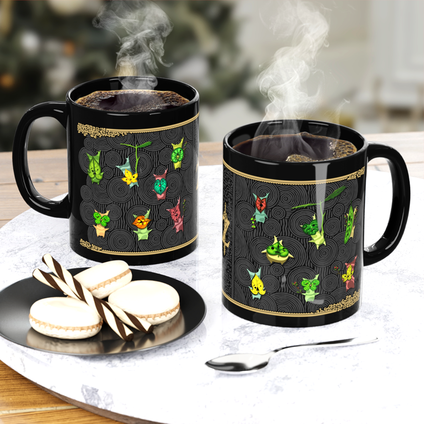 Korok Mug, Black Ceramic 11oz