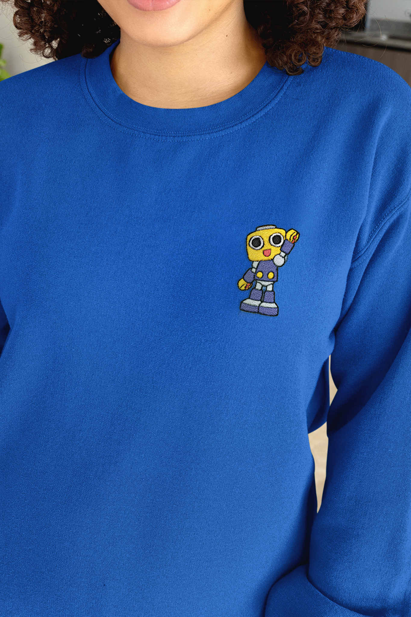 Servbot Embroidered Sweatshirt, Gildan Unisex Sweater, Mega Man Legends Pullover