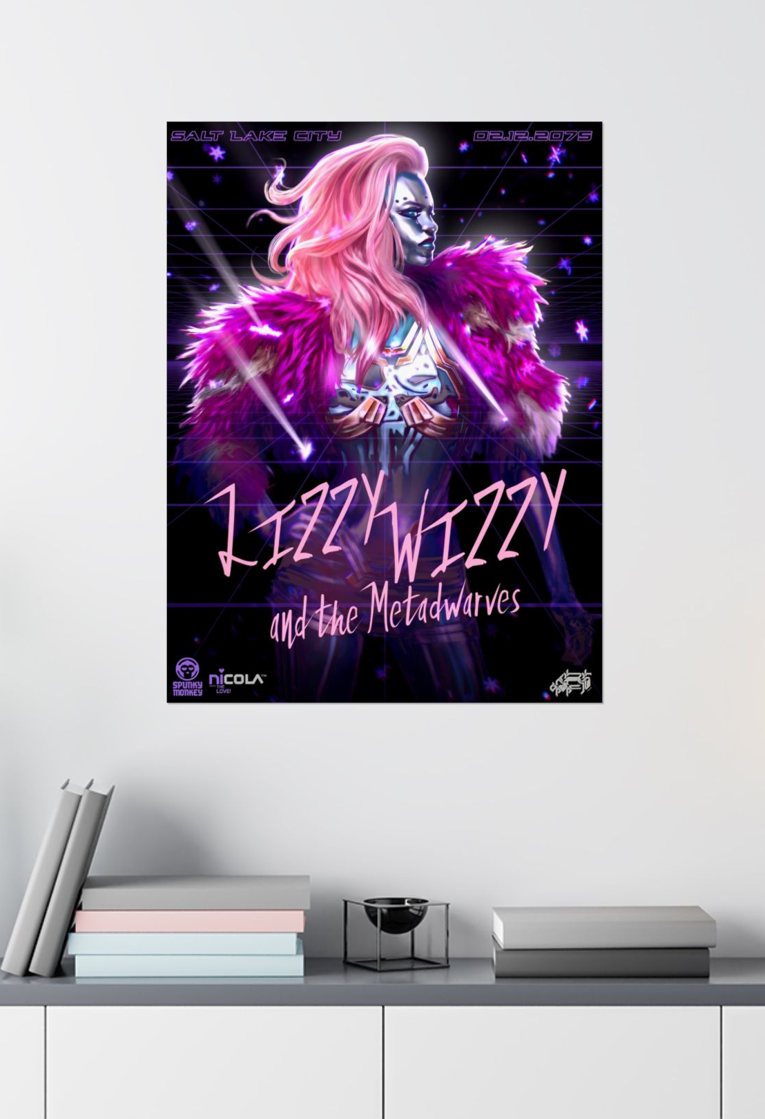 Lizzy Wizzy Poster, Cyberpunk Print
