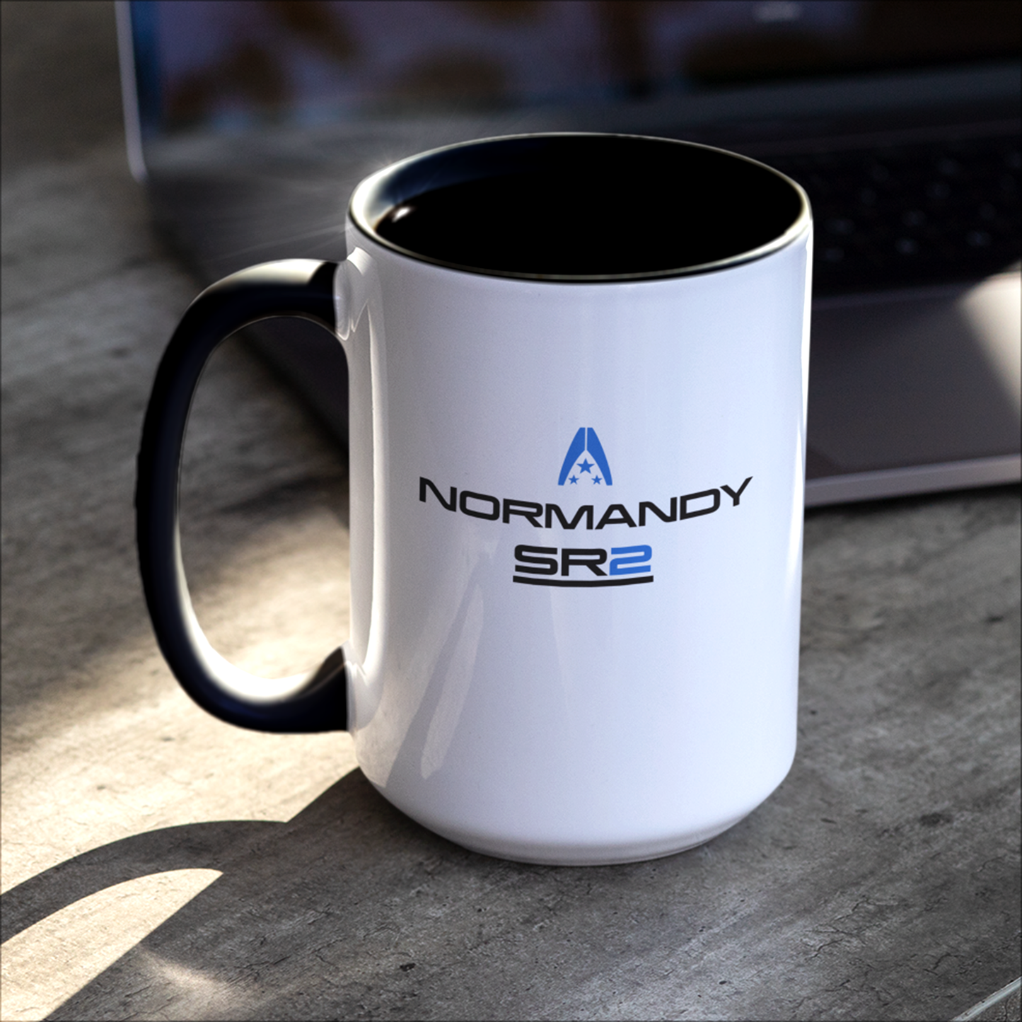 MASS EFFECT - ASS EFFECT LEGENDARY THICC EDITION WHITE AND BLACK MUG - 15OZ