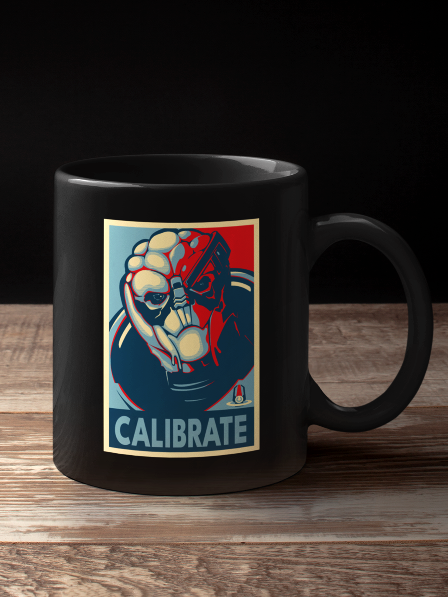 MASS EFFECT - GARRUS VAKARIAN - CALIBRATE BLACK MUG- 11OZ