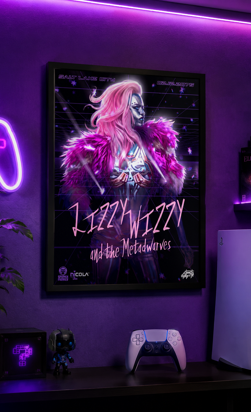 Lizzy Wizzy Poster, Cyberpunk Print