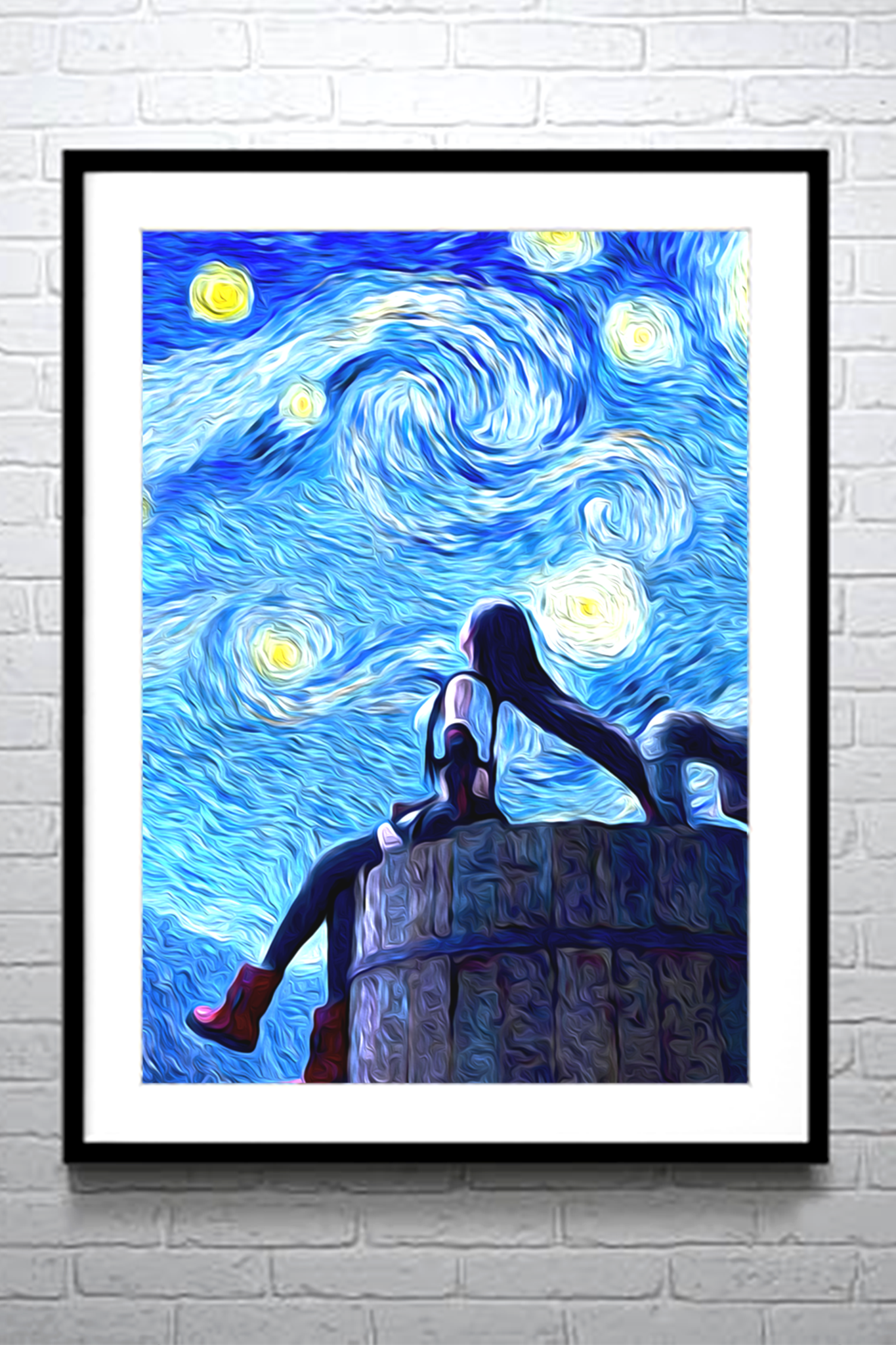 Final Fantasy 7 Poster, Tifa Starry Nibelheim Print