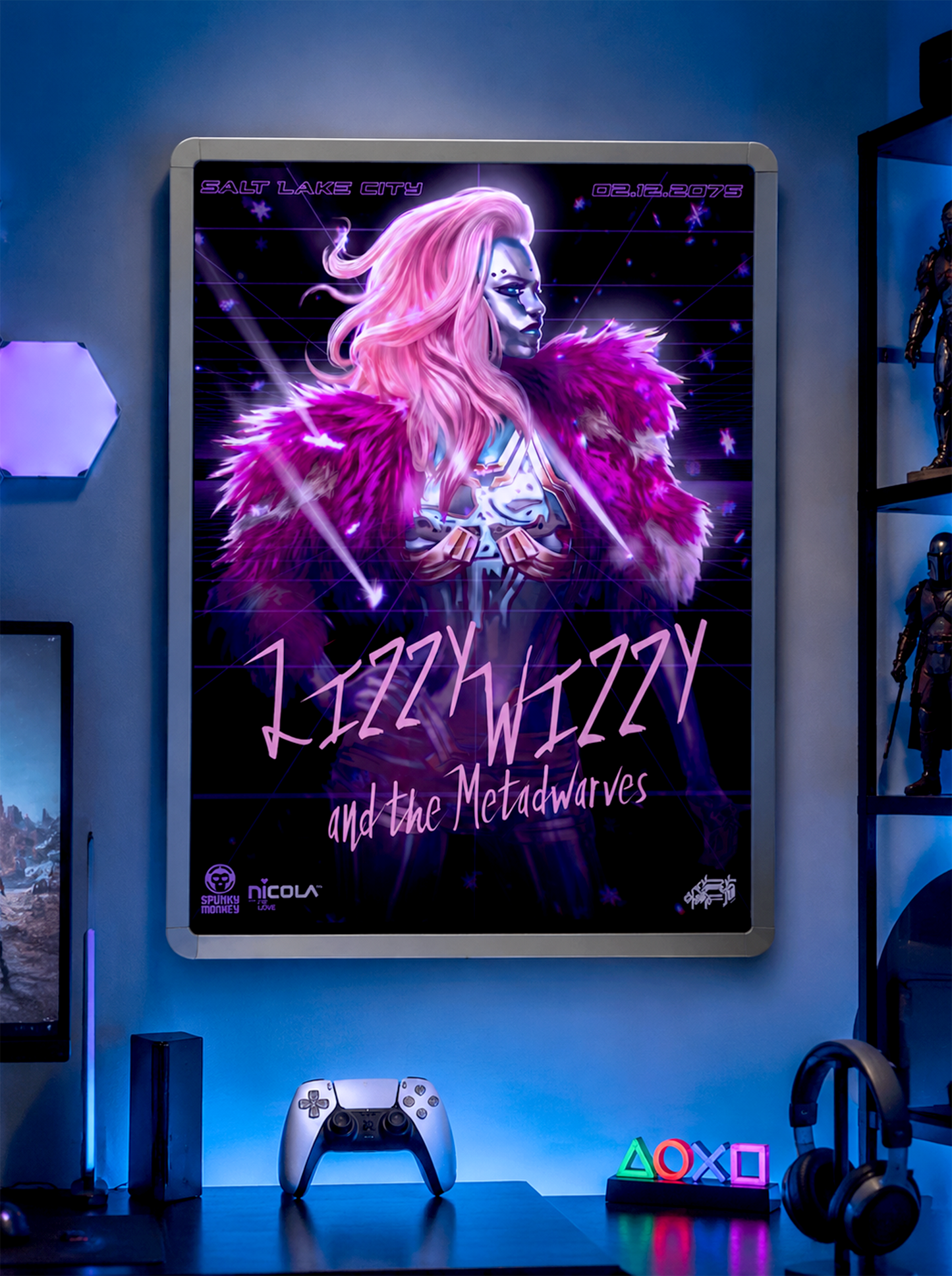 Lizzy Wizzy Poster, Cyberpunk Print
