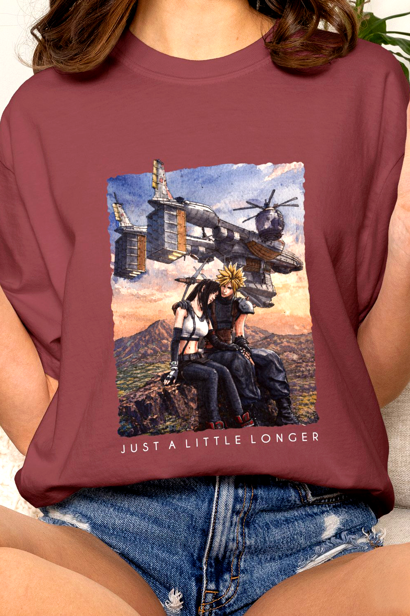 FF7 Shirt, Just A Little Longer T-shirt, Unisex Comfort Colors Tee