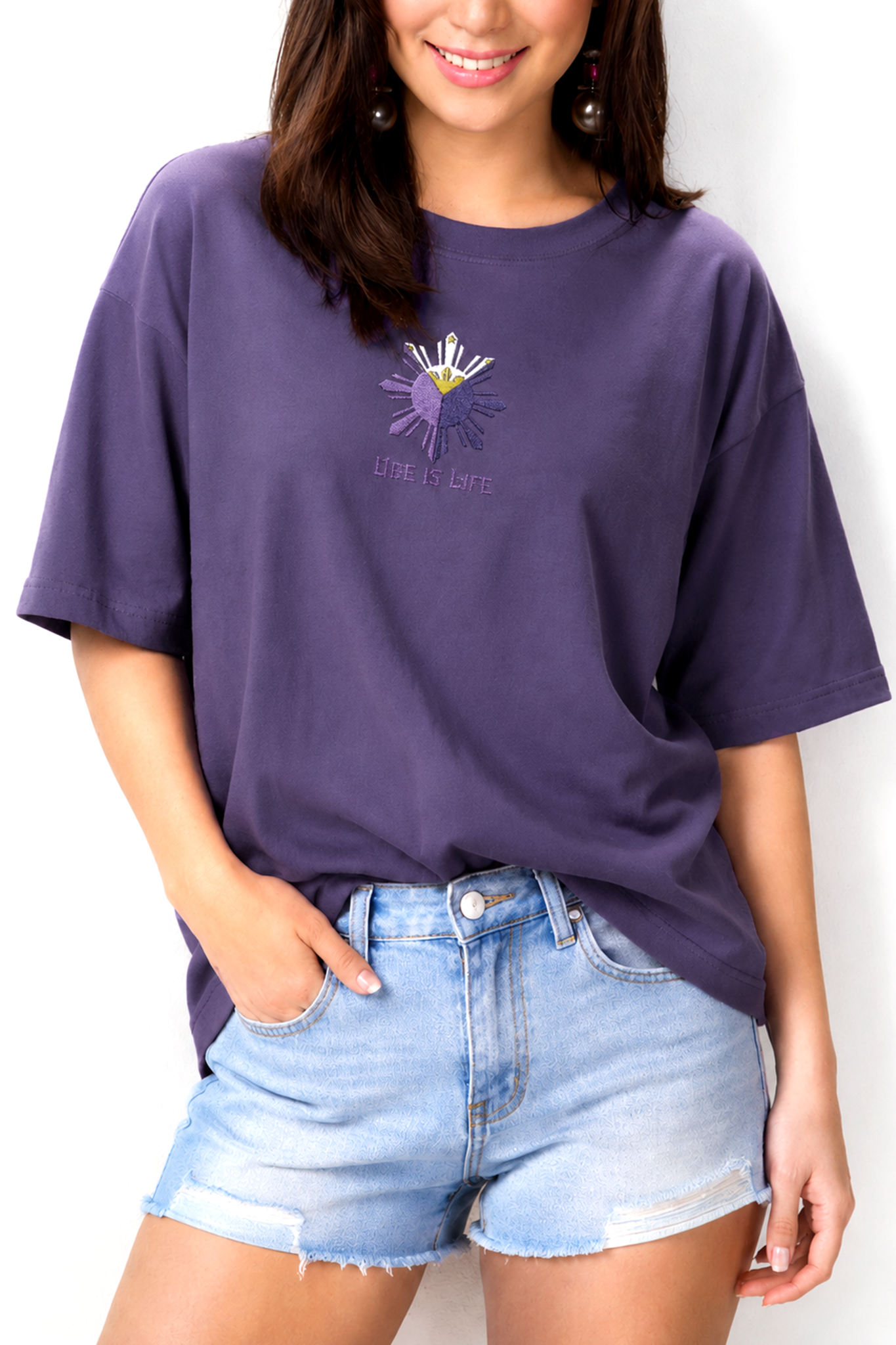 Philippines Shirt, Embroidered Ube Tshirt, Unisex Comfort Colors Tee, Ube Is Life
