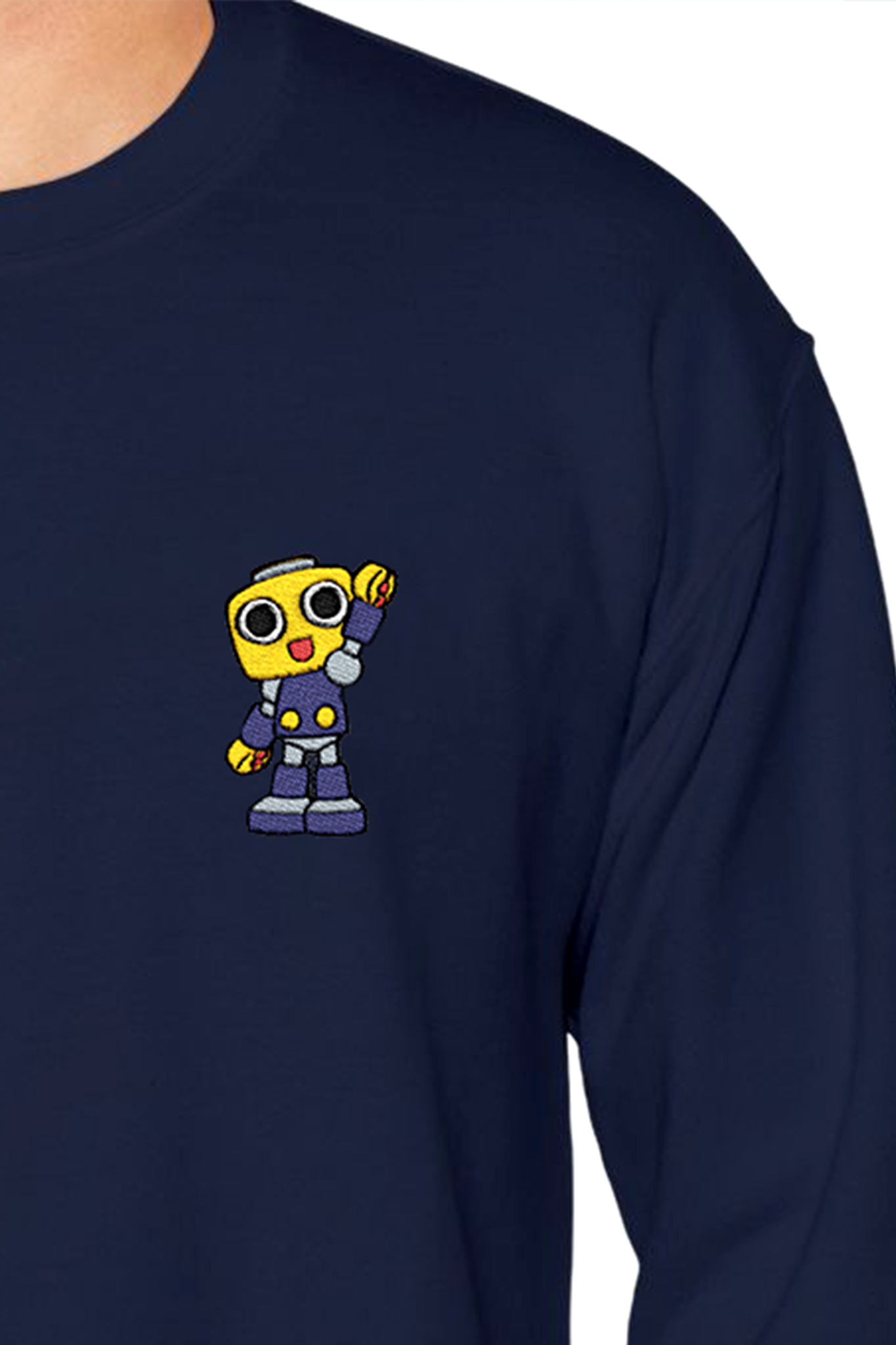 Servbot Embroidered Sweatshirt, Gildan Unisex Sweater, Mega Man Legends Pullover