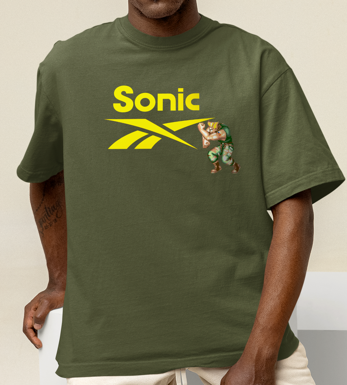 Guile Sonic Boom Shirt, Unisex Street Fighter Parody Tee