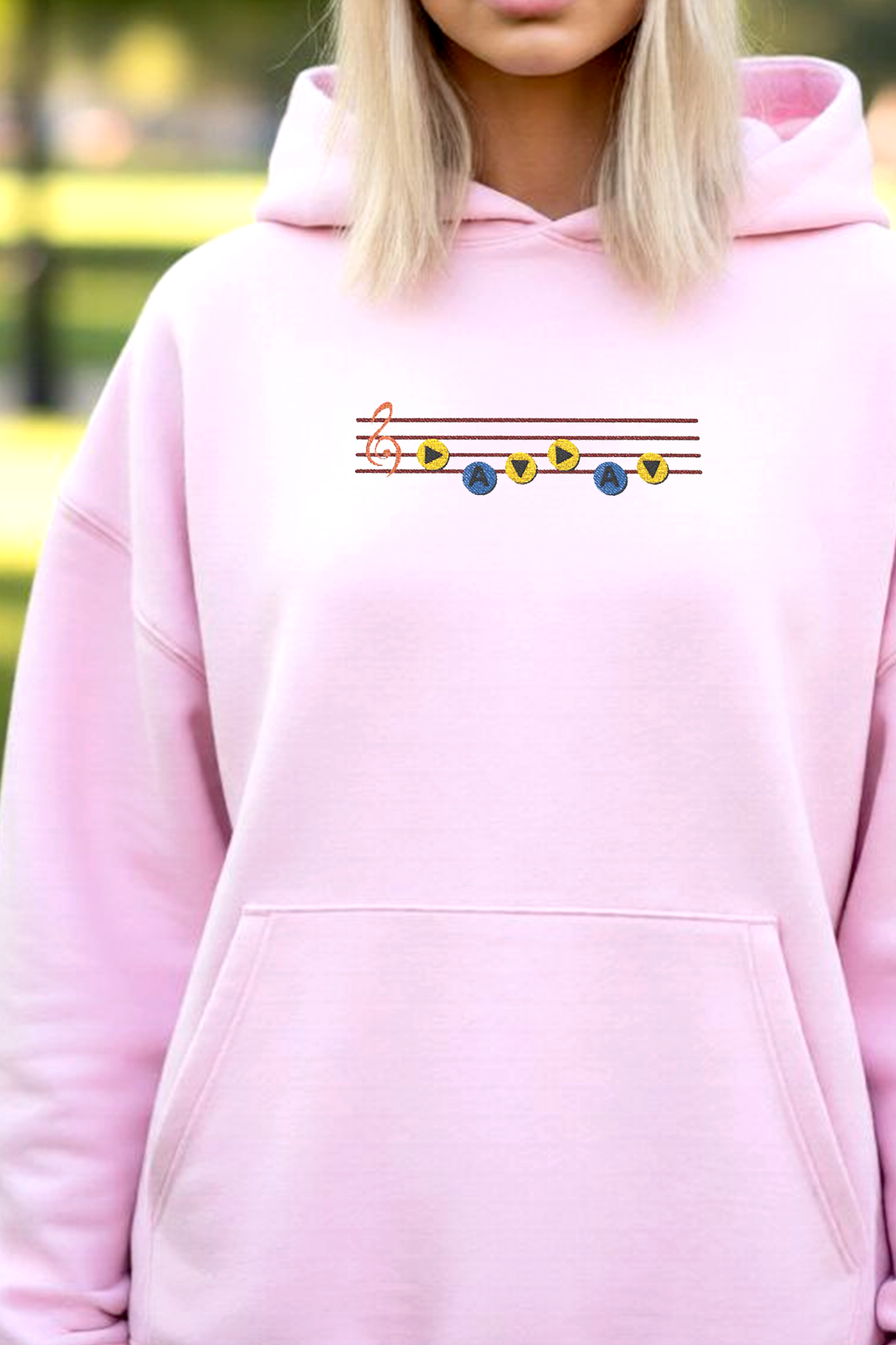 Song of Time Embroidered Hoodie, Unisex Gildan Hooded Sweatshirt