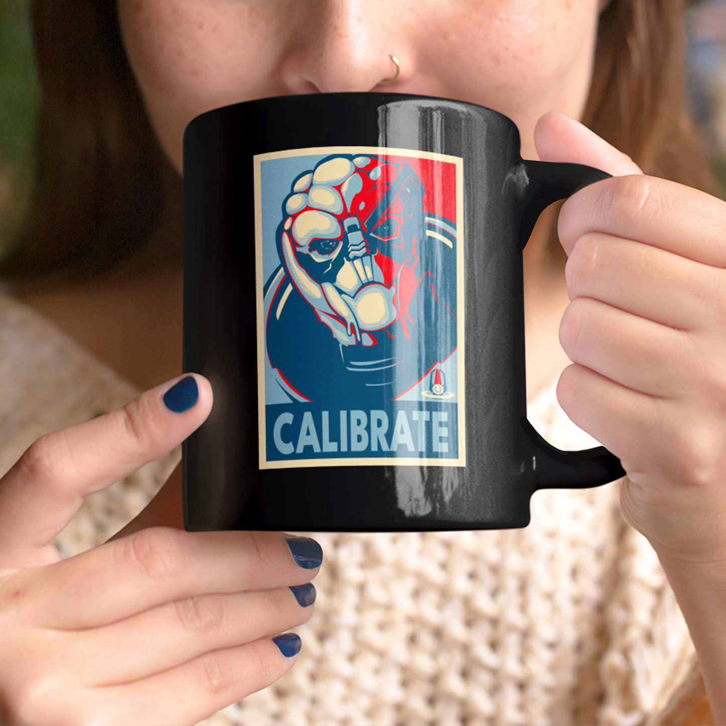 MASS EFFECT - GARRUS VAKARIAN - CALIBRATE BLACK MUG- 11OZ