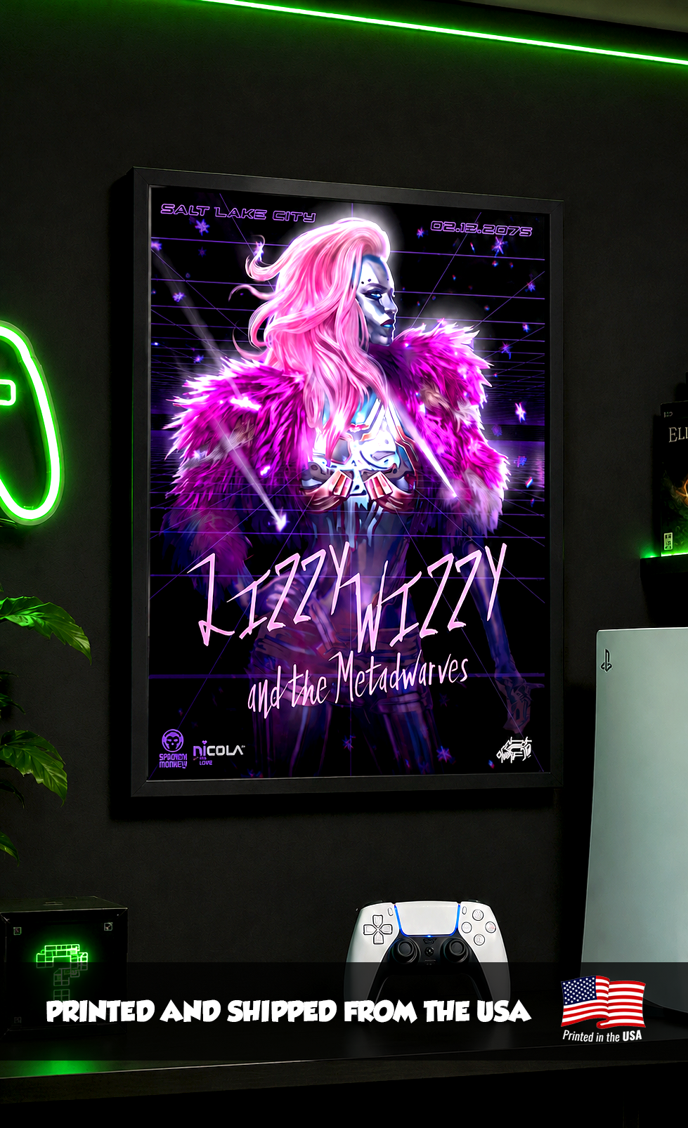Lizzy Wizzy Poster, Cyberpunk Print