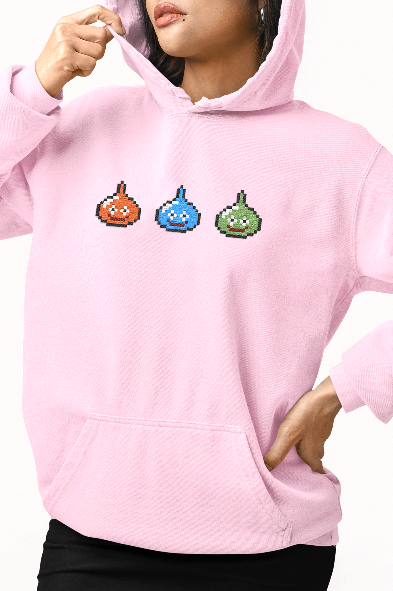 Dragon Quest Embroidered Hoodie, Unisex Slime Hoodie