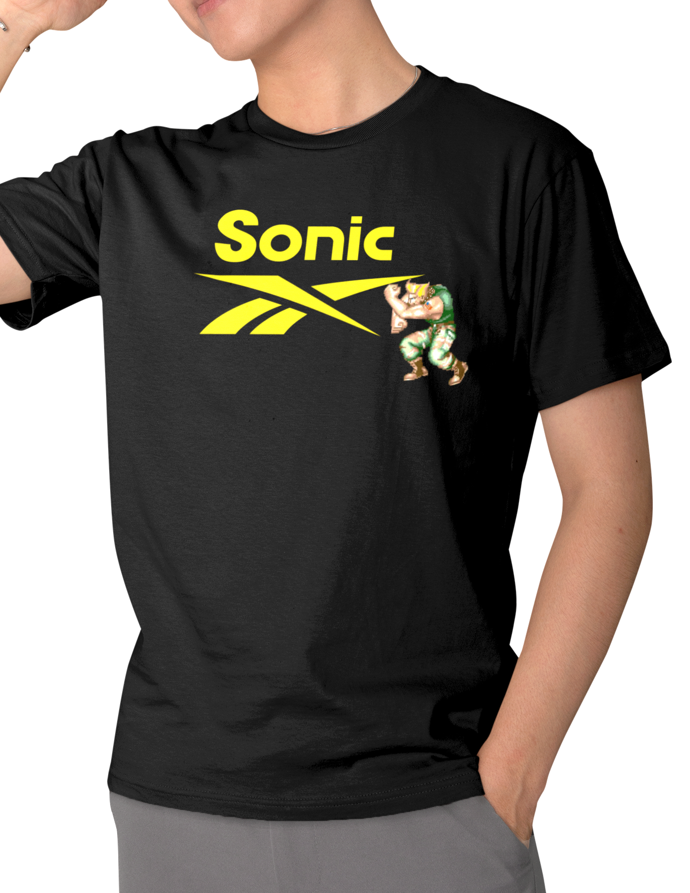 Guile Sonic Boom Shirt, Unisex Street Fighter Parody Tee