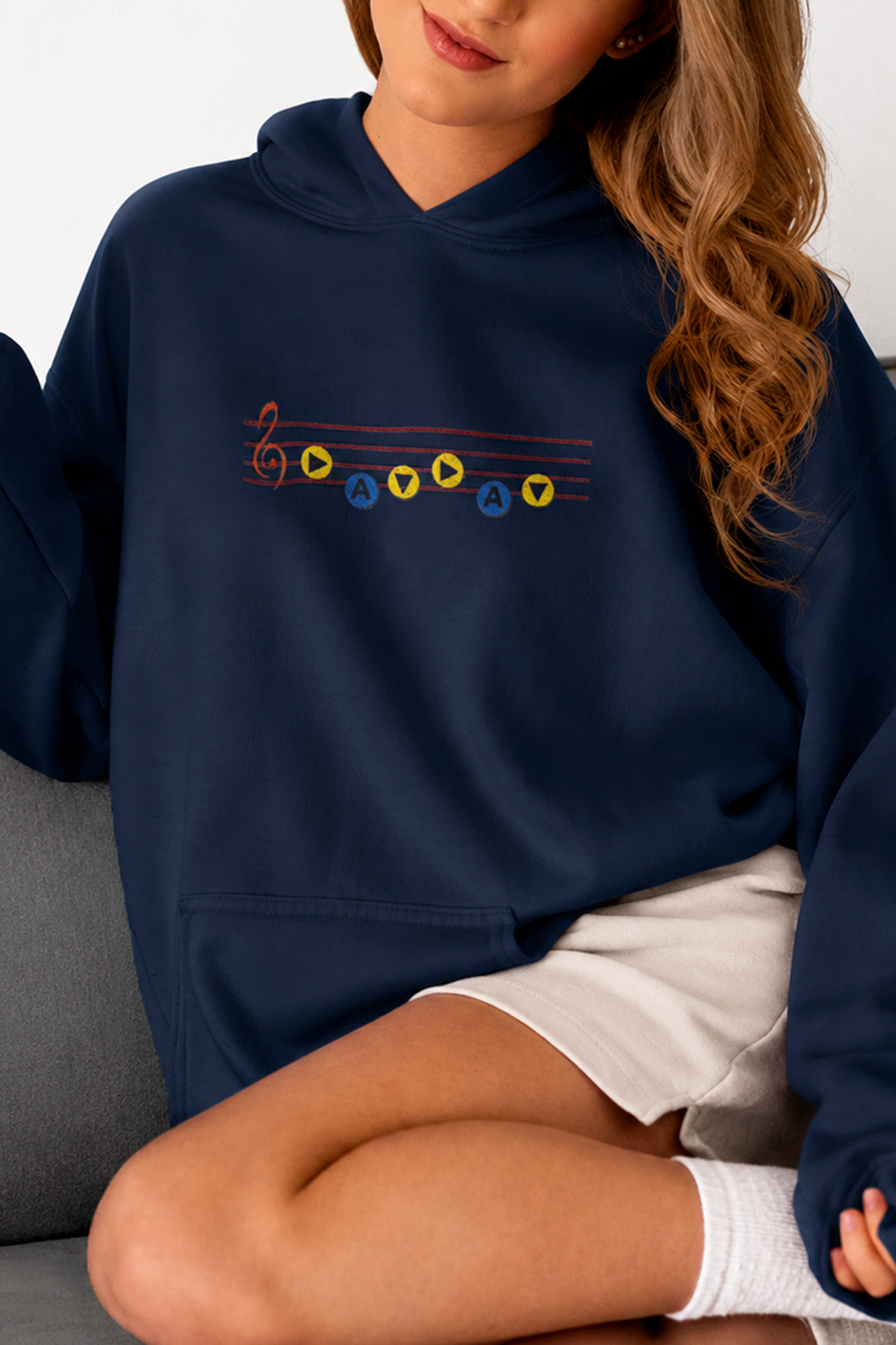 Song of Time Embroidered Hoodie, Unisex Gildan Hooded Sweatshirt