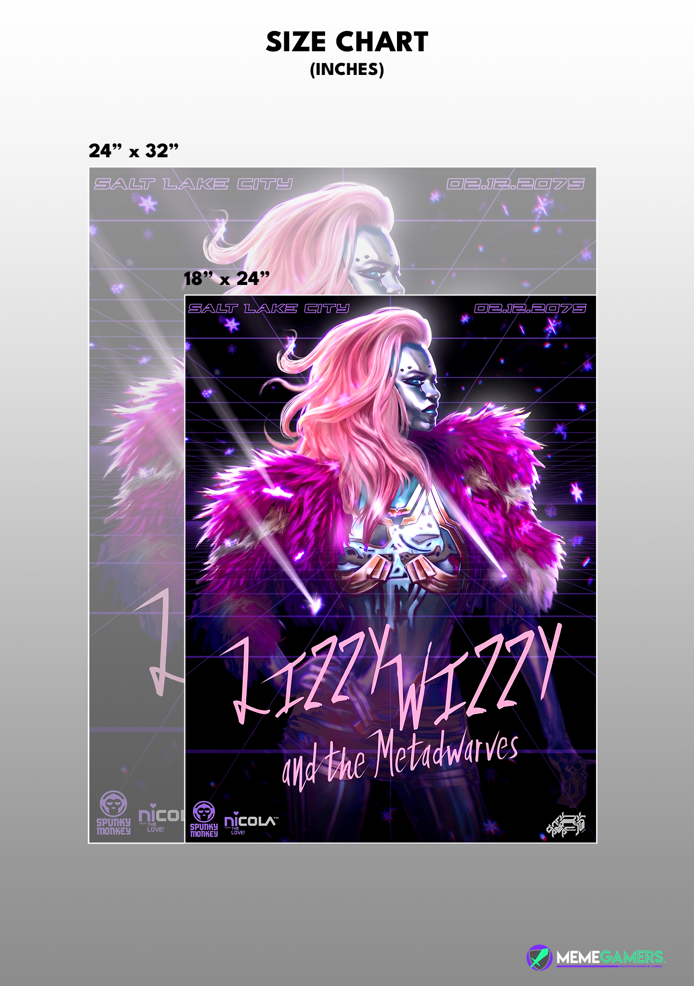Lizzy Wizzy Poster, Cyberpunk Print