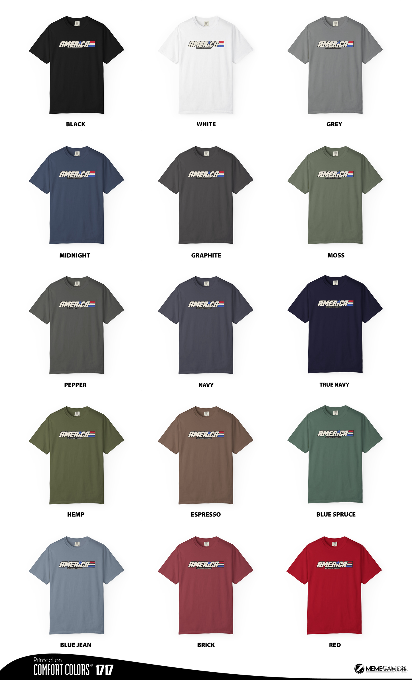 America 250 Years Of Freedom Shirt, Comfort Colors Unisex Tshirt, USA Patriot Shirt