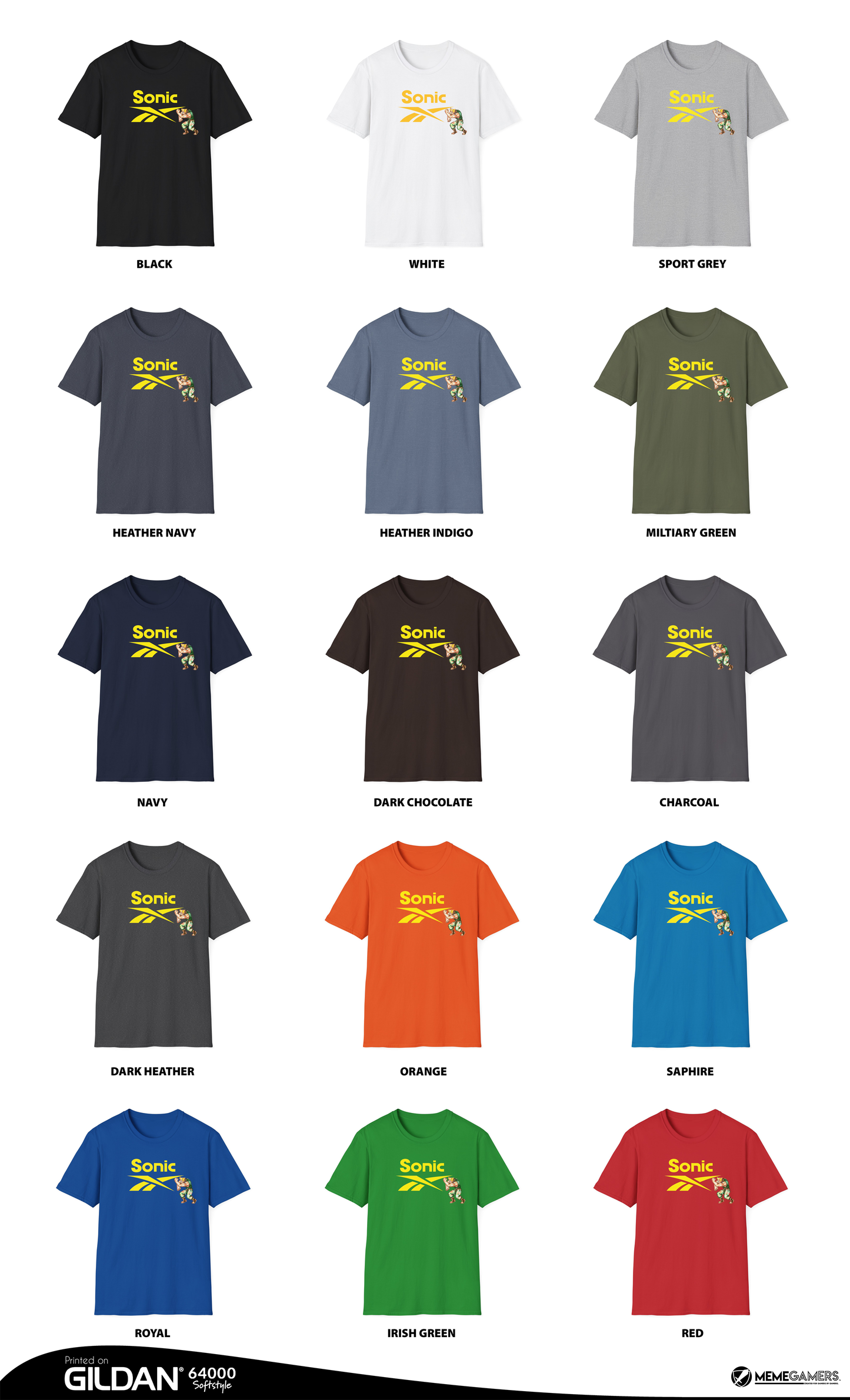 Guile Sonic Boom Shirt, Unisex Street Fighter Parody Tee