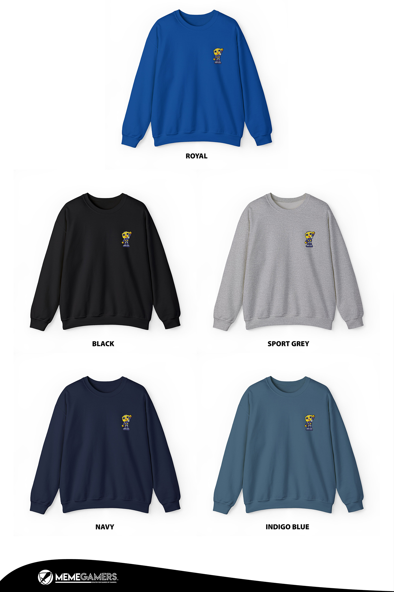 Servbot Embroidered Sweatshirt, Gildan Unisex Sweater, Mega Man Legends Pullover