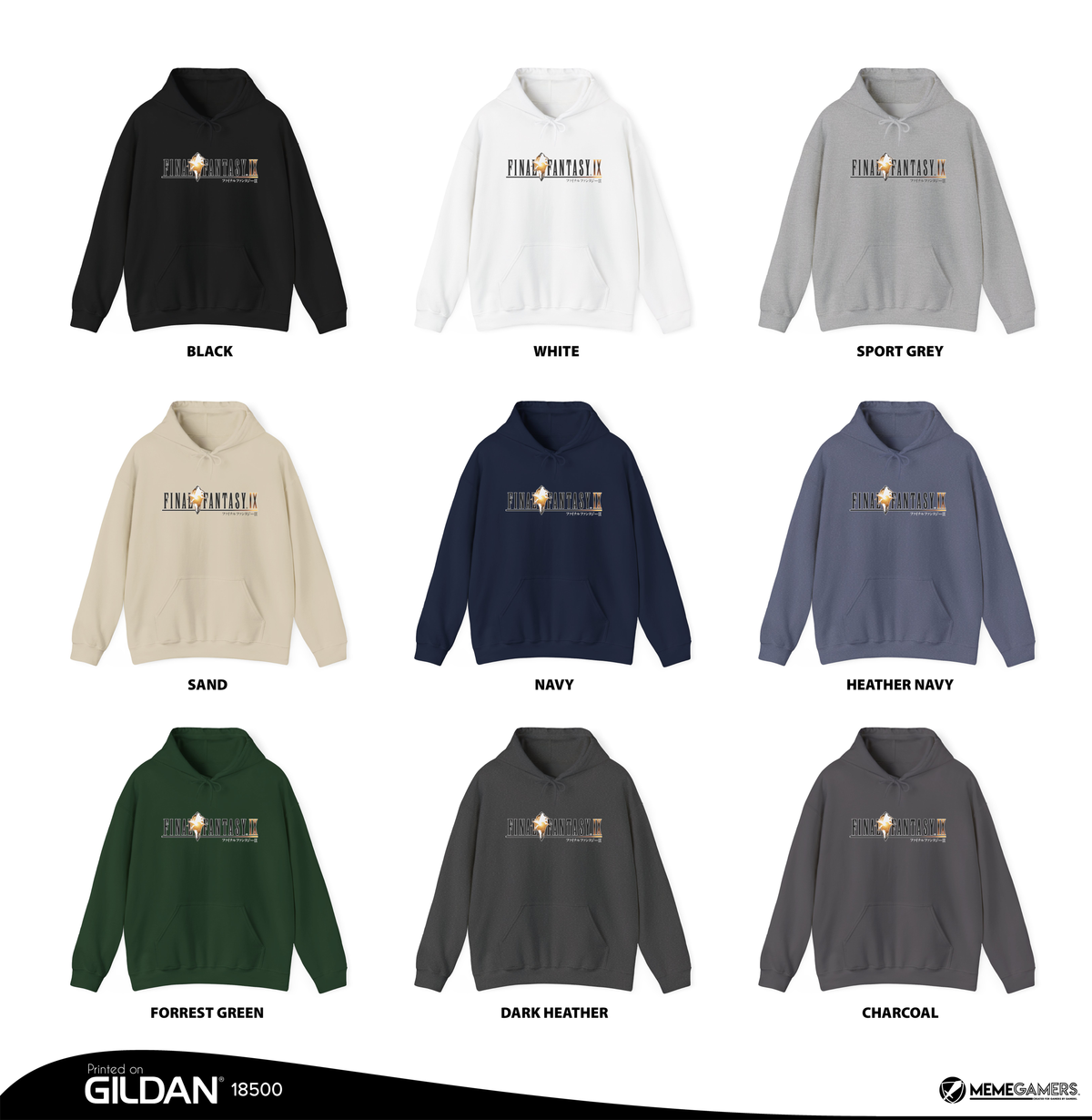 FF9 Hoodie, Gildan Unisex Hooded Sweatshirt