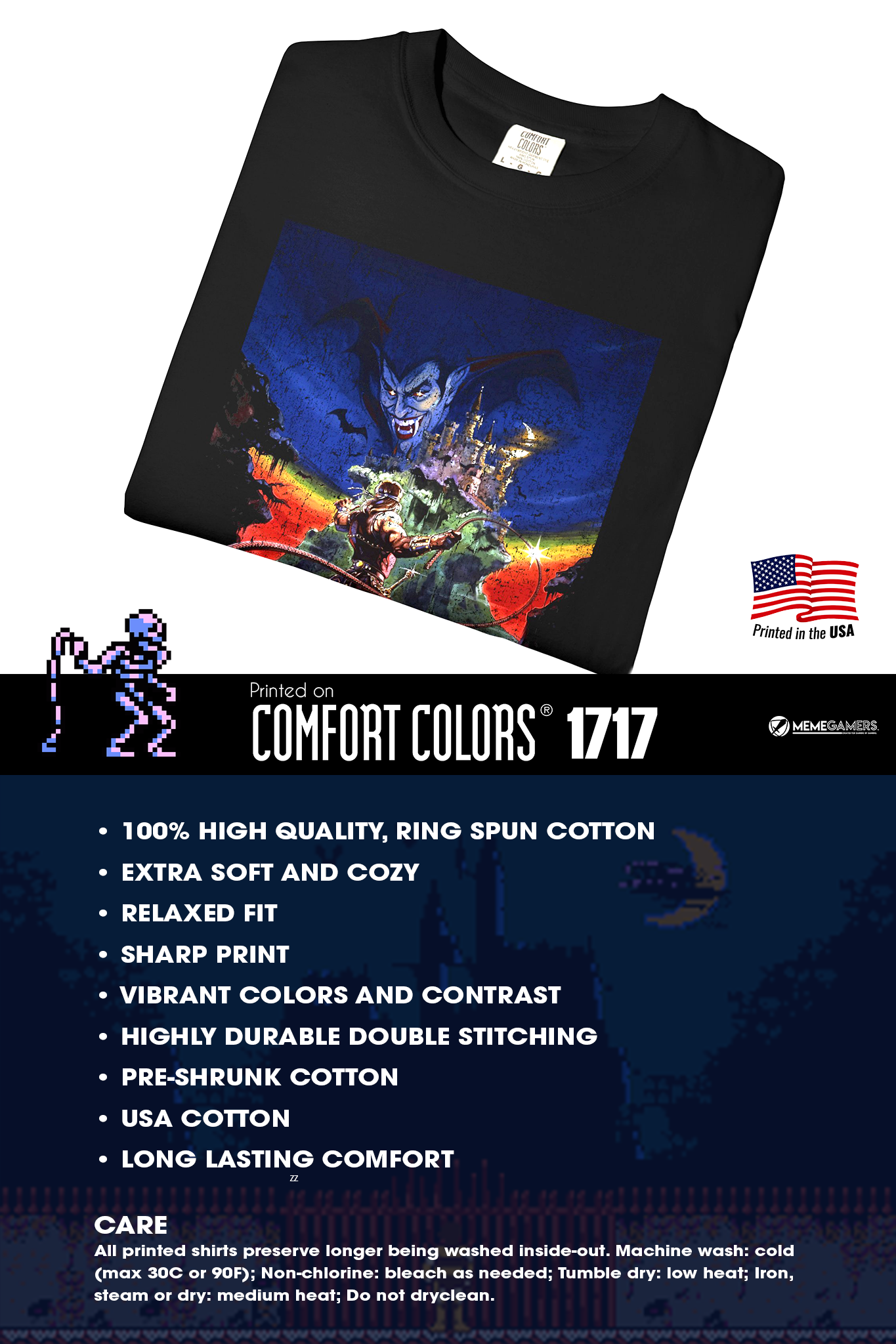 Castlevania Shirt, Unisex Comfort Colors 1717 Tshirt, Japanese Title Variant