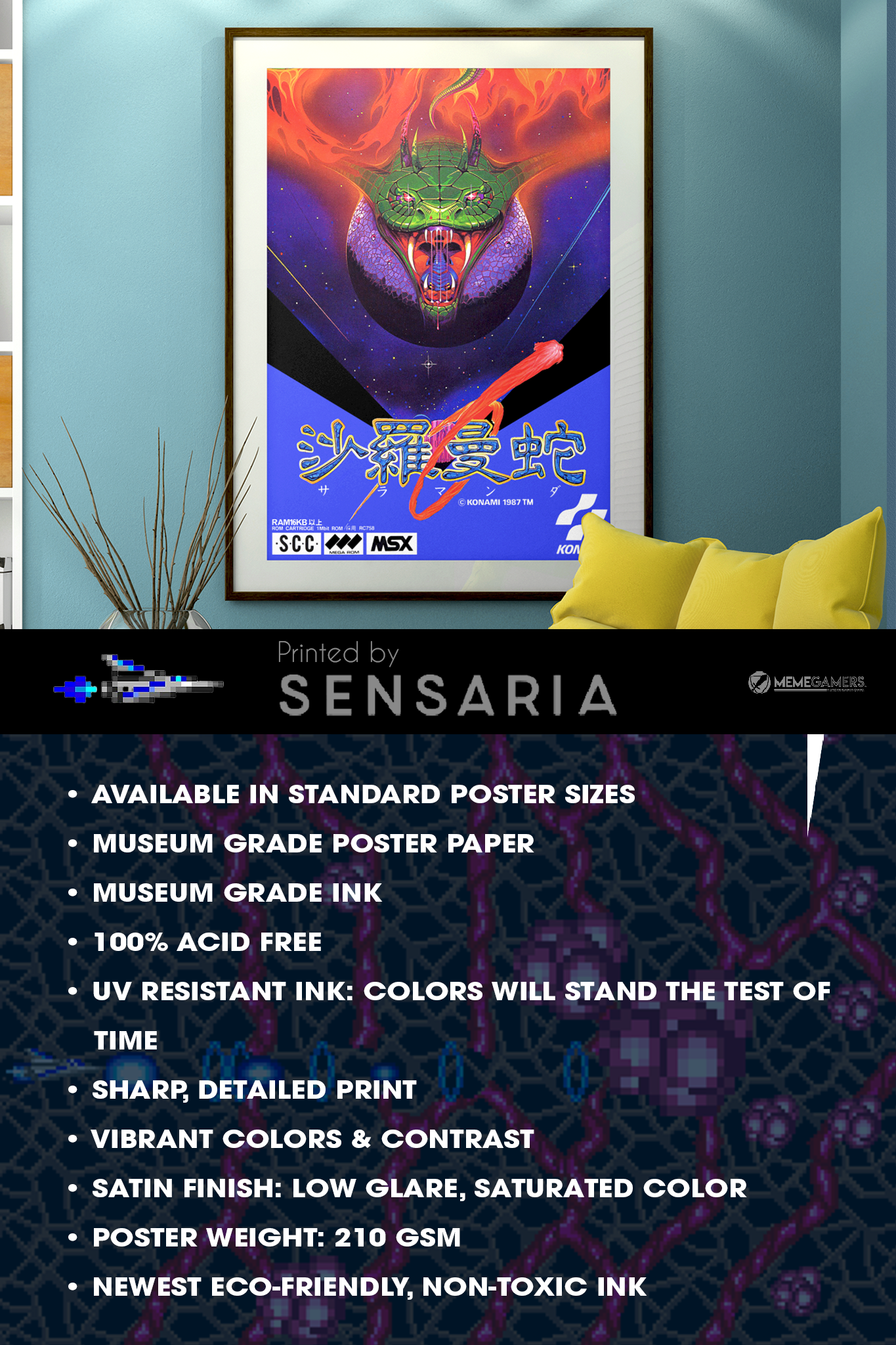 Life Force Poster, Retro Shooter Print